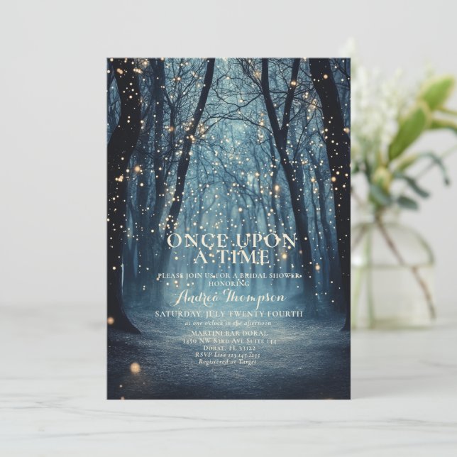 Fantasy Enchanted Bridal Shower  Invitation (Standing Front)