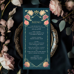 Fantasy Enchanted Floral Garden Wedding Menu