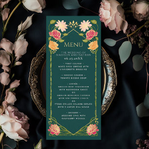 Fantasy Enchanted Floral Garden Wedding Menu