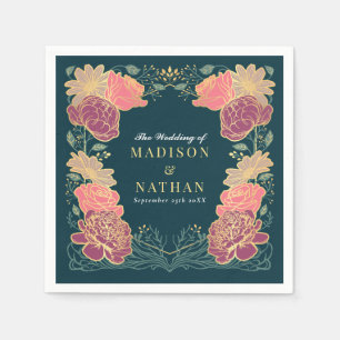 Fantasy Enchanted Floral Garden Wedding  Napkin