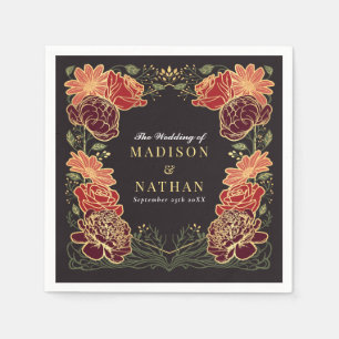 Fantasy Enchanted Floral Garden Wedding Napkin