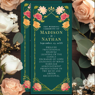 Fantasy Enchanted Floral Garden Wedding Program