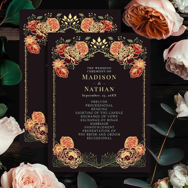Fantasy Enchanted Floral Garden Wedding Program (Creator Uploaded)