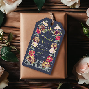 Fantasy Enchanted Floral Garden Wedding Thank You Gift Tags