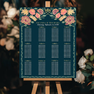 Fantasy Enchanted Floral Wedding Seating Chart