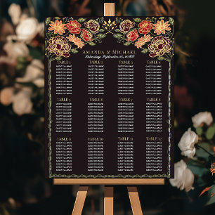 Fantasy Enchanted Floral Wedding Seating Chart