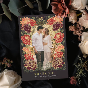 Fantasy Enchanted Garden Wedding Thank You Card