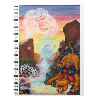Fantasy Eros Lion Princess Goddess Snow Leopard Notebook