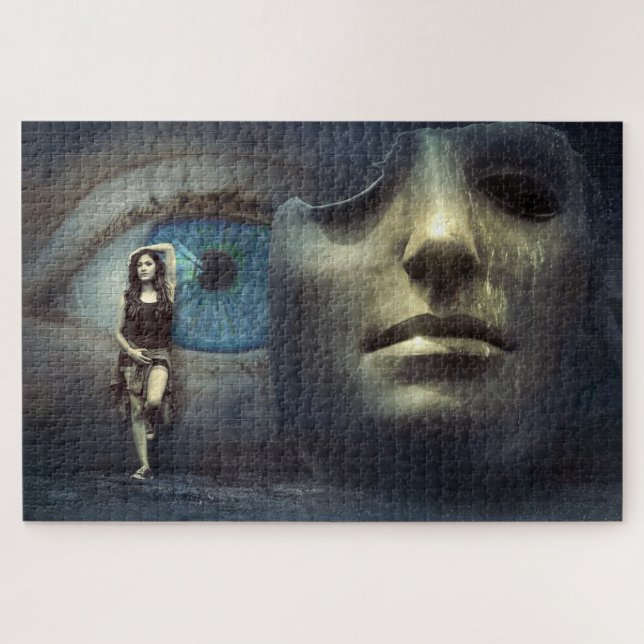 Fantasy Eye and Mask with Women Jigsaw Puzzle (Horizontal)