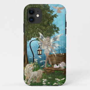 Fantasy Faerie in Unicorn Garden iPhone 11 Case