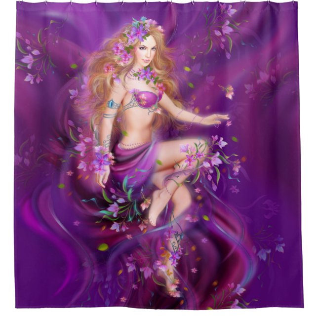 Fantasy fairy and purple flowers (Front)