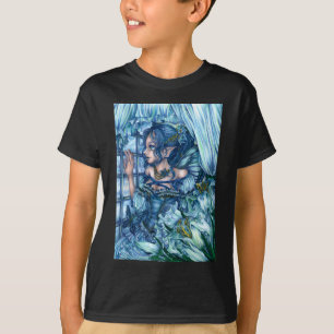 Fantasy Fairy Anime Girl Victorian Blue T-Shirt