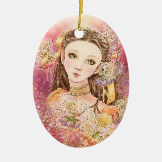 Fantasy Fairy Art Ornament (Front)
