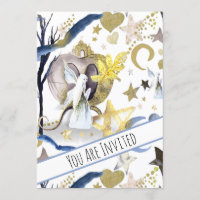 *~* Fantasy Fairy Baby Shower Invitation Moon