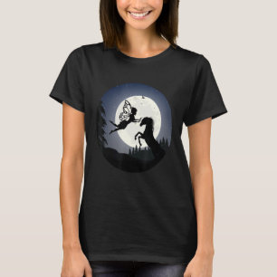 Fantasy Fairy Horse Under The Full Moon Light T-Shirt