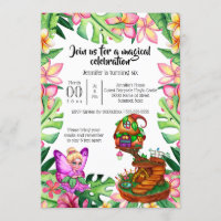 Fantasy fairy house tropical flowers goblin party