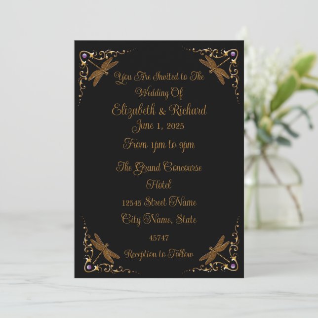 Fantasy Fairy Tale Wedding  Invitation (Standing Front)