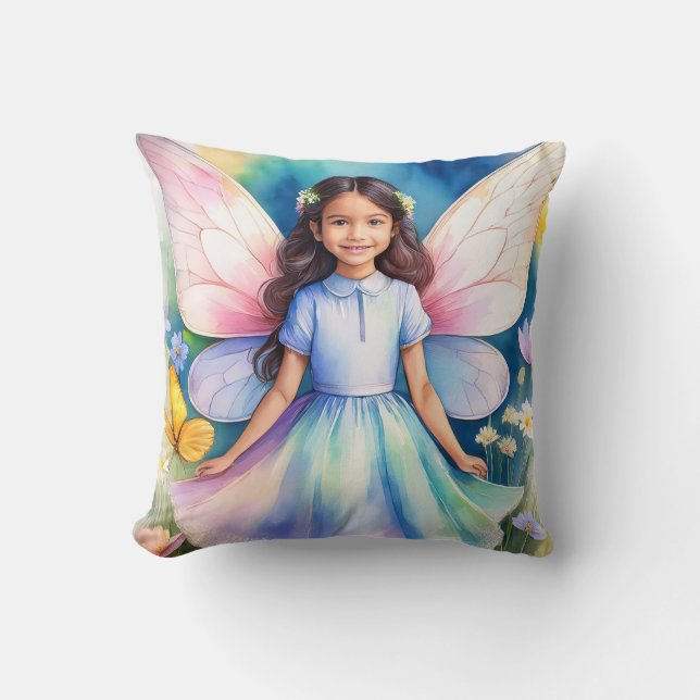 Fantasy Fairy Throw Pillow (Front)