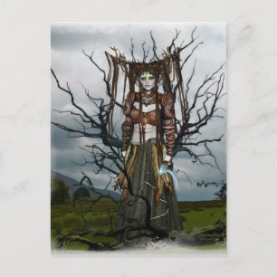 fantasy fairy witch postcard