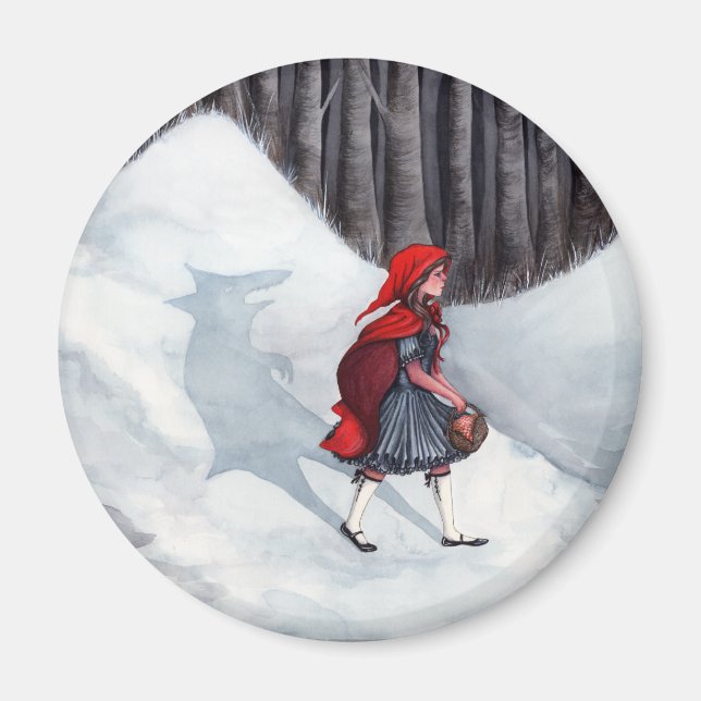 Fantasy Fairytale Art Magnet - Wolf Within (Front)