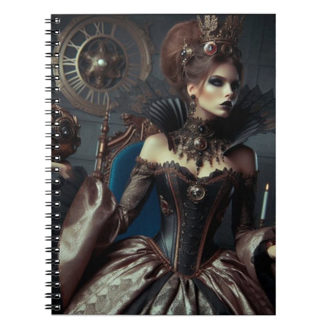 Fantasy Fairytale Elegant Evil Queen Notebook (Front)