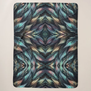 fantasy Feathers Sherpa Blanket