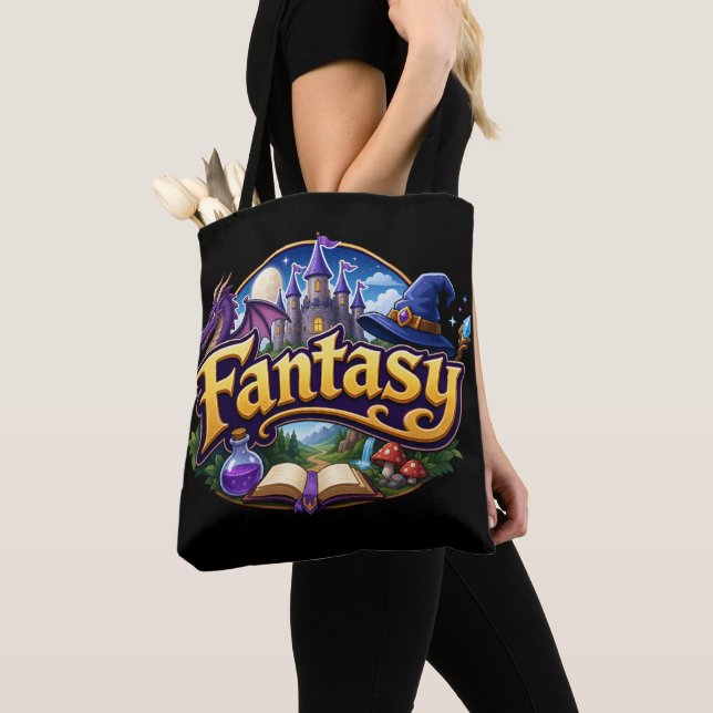 Fantasy Fiction Lovers Tote Bag (Close Up)