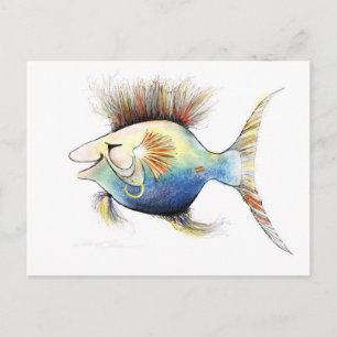 Fantasy Fish: Cod Stewart Postcard