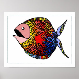 Fantasy Fish Poster: Stain Poster