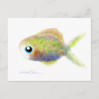 Fantasy Fish: The Blue-Eyed Boy Postcard