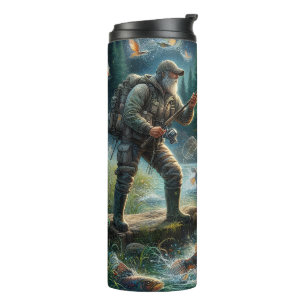 Fantasy Fisherman Catching Magical Fish Thermal Tumbler