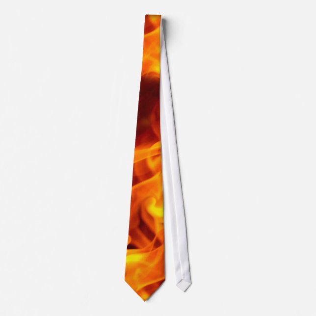 FANTASY FLAMES Burning Hot Fashion Tie (Front)