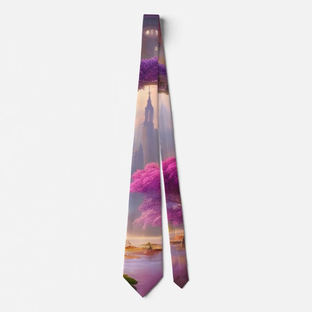Fantasy Floral Courtyard Gateway Tie (Front)