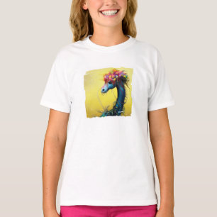 Fantasy floral dragon   T-Shirt