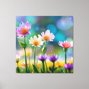 *~ Fantasy Floral Magical Pretty Flowers AP56  Canvas Print
