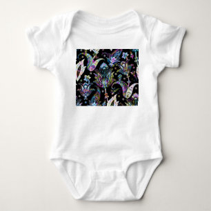 Fantasy Floral Paisley: Seamless Ornament Baby Bodysuit