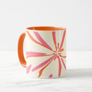 Fantasy Floral - Pink, Orange and Cream Mug
