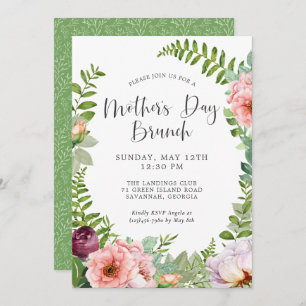 Fantasy Floral Woodland Mother's Day Brunch Invitation