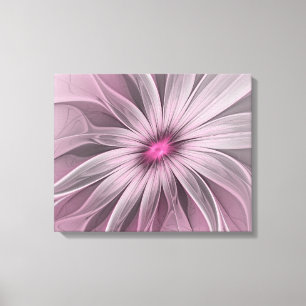 Fantasy Flower Abstract Plum Floral Fractal Art Canvas Print