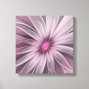 Fantasy Flower Abstract Plum Floral Fractal Art Canvas Print