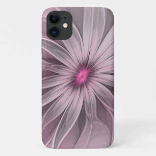 Fantasy Flower Abstract Plum Floral Fractal Art iPhone 11 Case