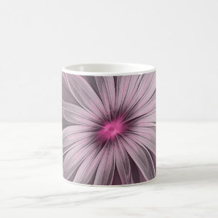 Fantasy Flower Abstract Plum Floral Fractal Art Coffee Mug