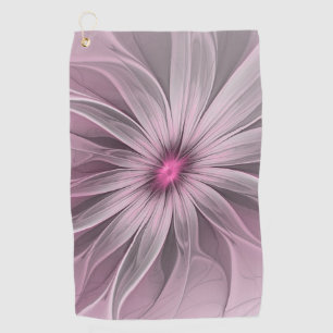 Fantasy Flower Abstract Plum Floral Fractal Art Golf Towel