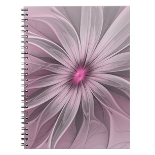 Fantasy Flower Abstract Plum Floral Fractal Art Notebook