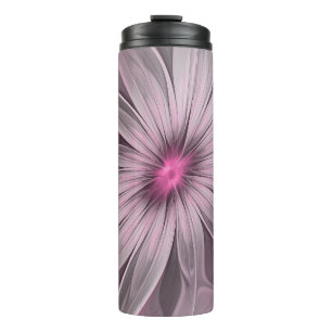Fantasy Flower Abstract Plum Floral Fractal Art Thermal Tumbler