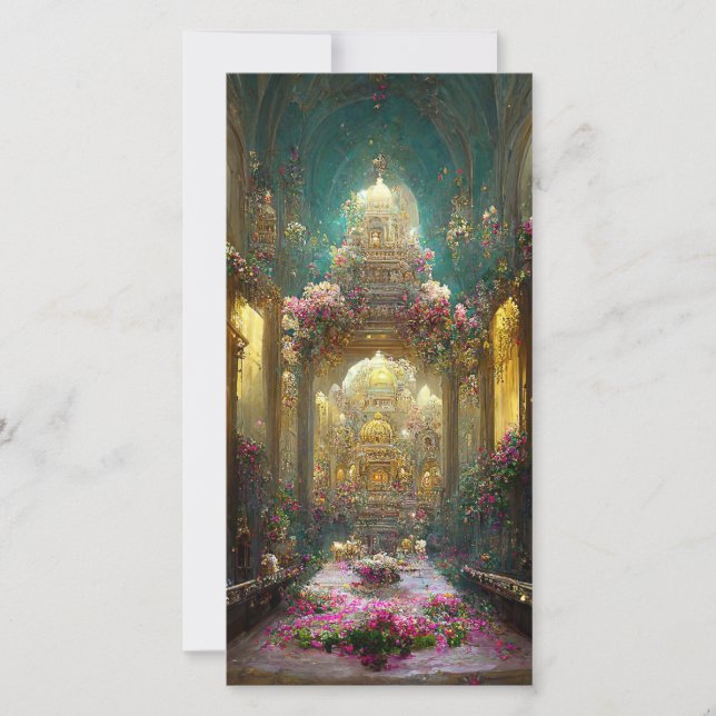 Fantasy Flower Church - Greeting Card (Front)