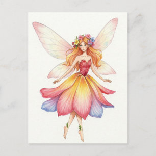 Fantasy, Flower Fairy, Elf, Fairy tale Postcard