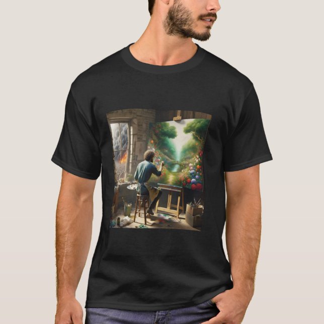 Fantasy Flower Filled Garden T-Shirt (Front)