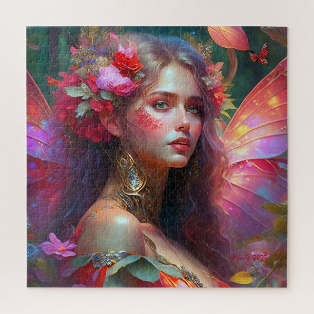 Fantasy Flower Garden Fairy Jigsaw Puzzle (Vertical)