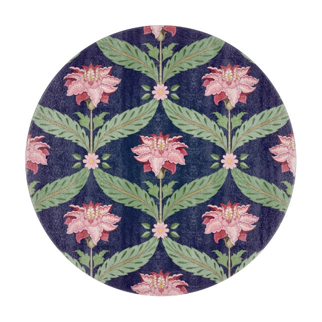 Fantasy Flowers: Dark Indian Motifs Cutting Board (Front)